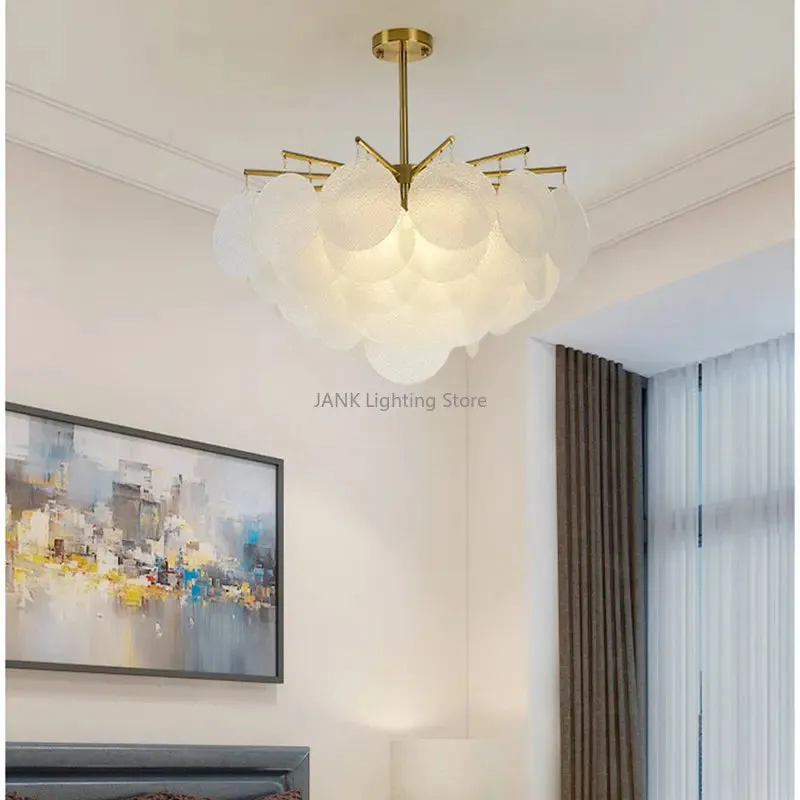 Luxury Glass LED Pendant Chandelier for Living Room and Dining Island by Mansion Lighting