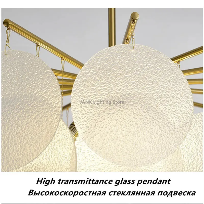 Luxury Glass LED Pendant Chandelier for Living Room and Dining Island by Mansion Lighting