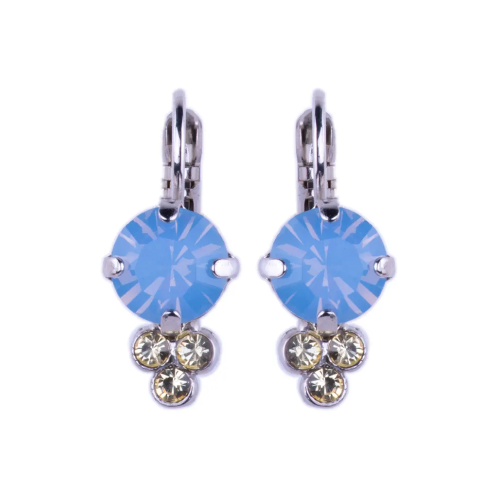 Medium Trio Cluster Leverback Earrings in "Aqua Vista" *Custom*