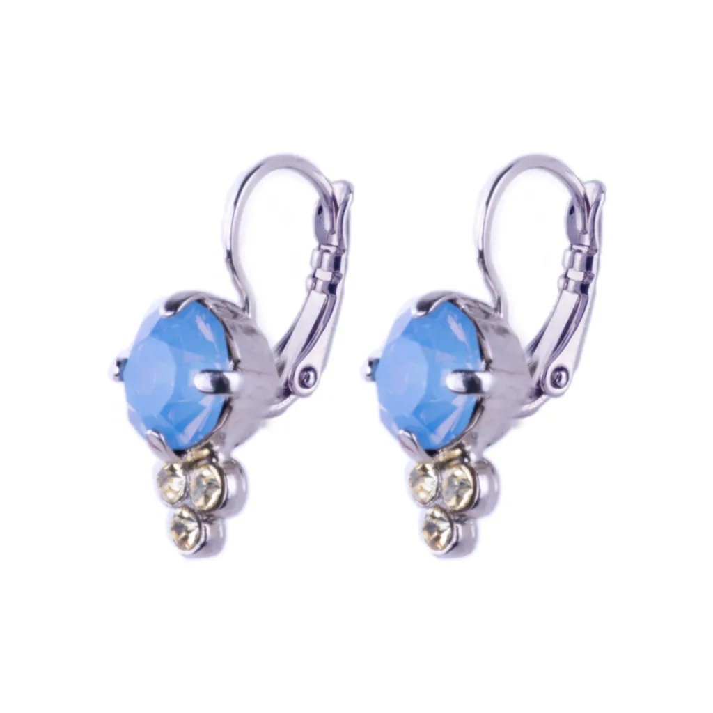 Medium Trio Cluster Leverback Earrings in "Aqua Vista" *Custom*