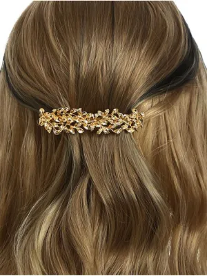 Metal Leaf Decor Hair Clip for Women Barrette Styling Hair Accessories