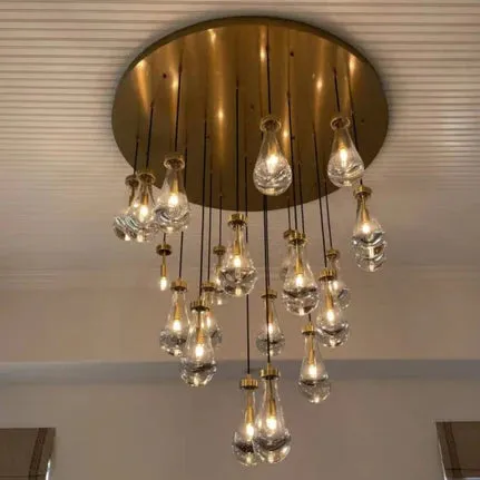 Modern Floating Raindrop Chandelier for Living Room/Staircase/Foyer