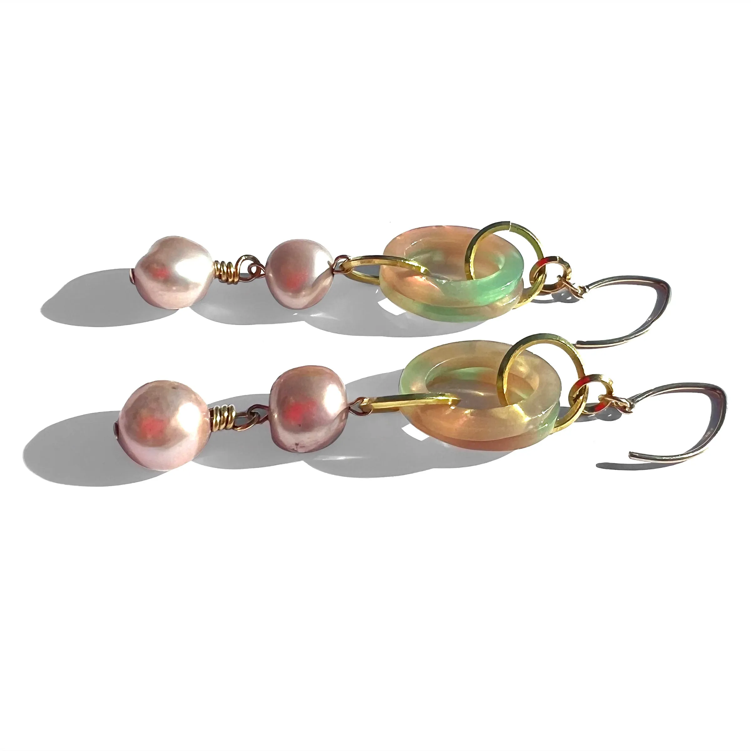 MPR x THE IMAGINARIUM: Opal Acetate with Blush Pearl Drop Earrings