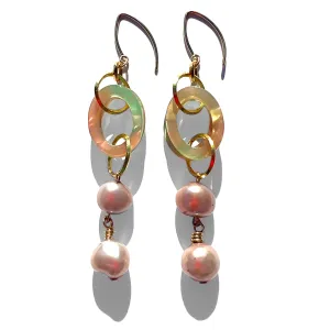 MPR x THE IMAGINARIUM: Opal Acetate with Blush Pearl Drop Earrings