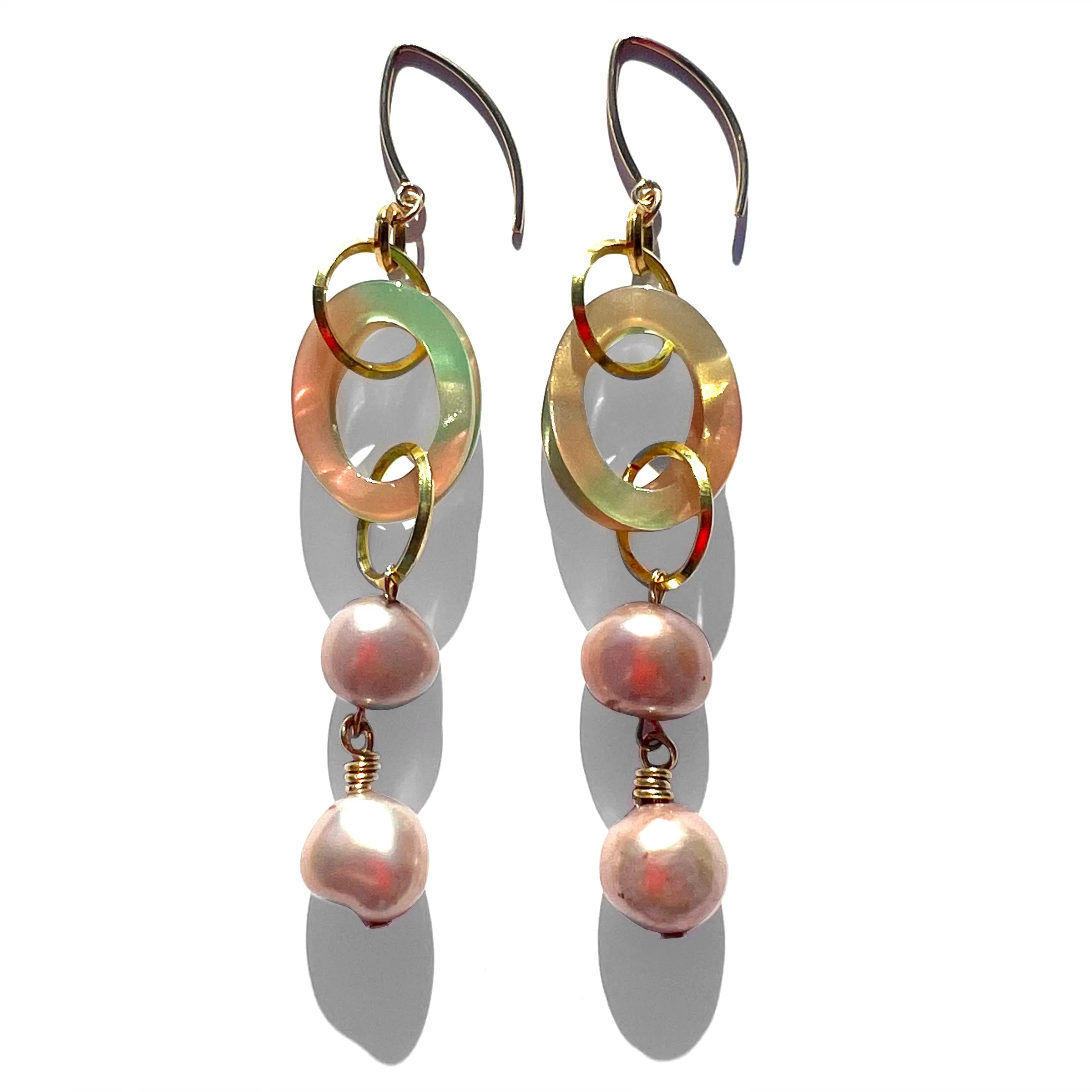 MPR x THE IMAGINARIUM: Opal Acetate with Blush Pearl Drop Earrings