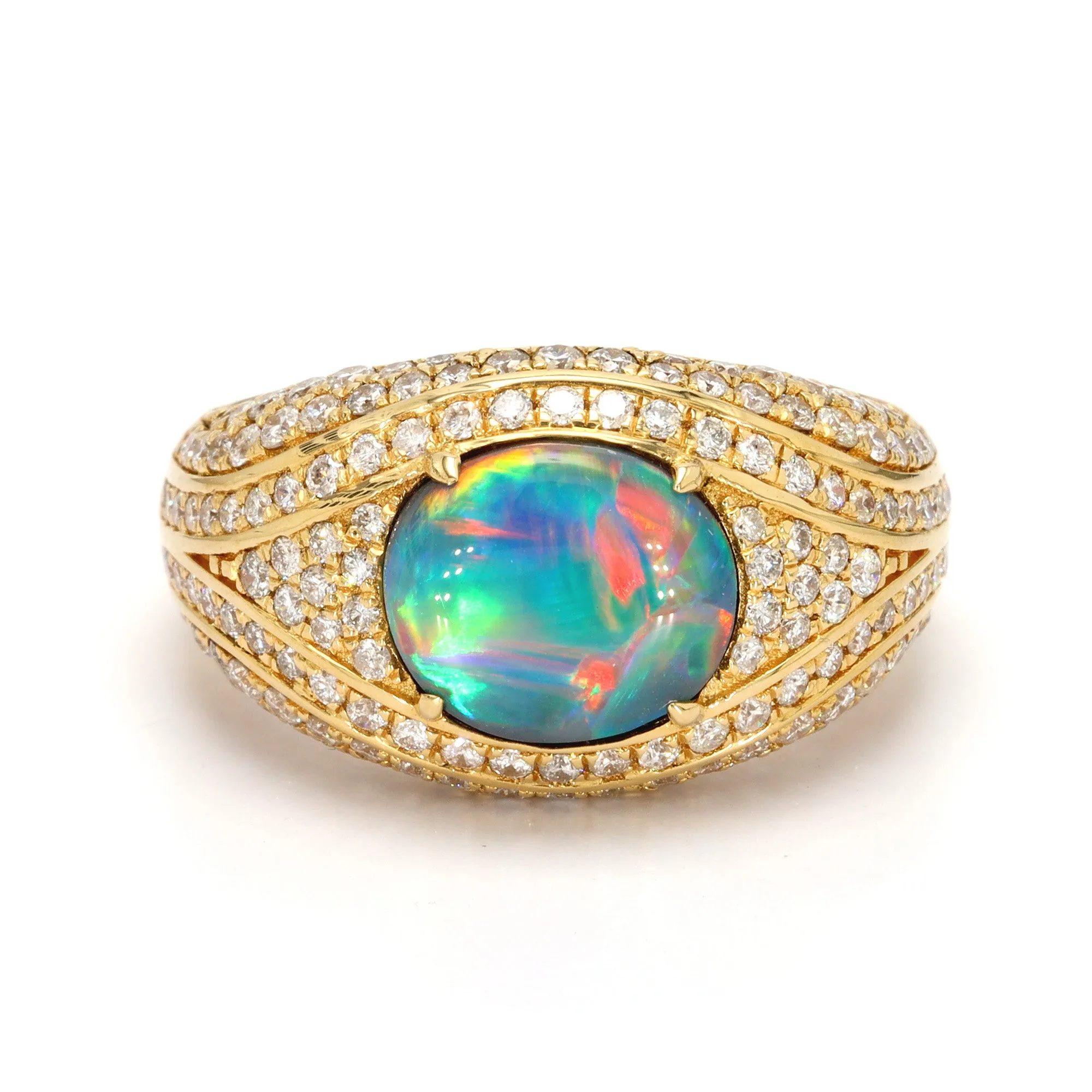 Opal and Diamond Ring