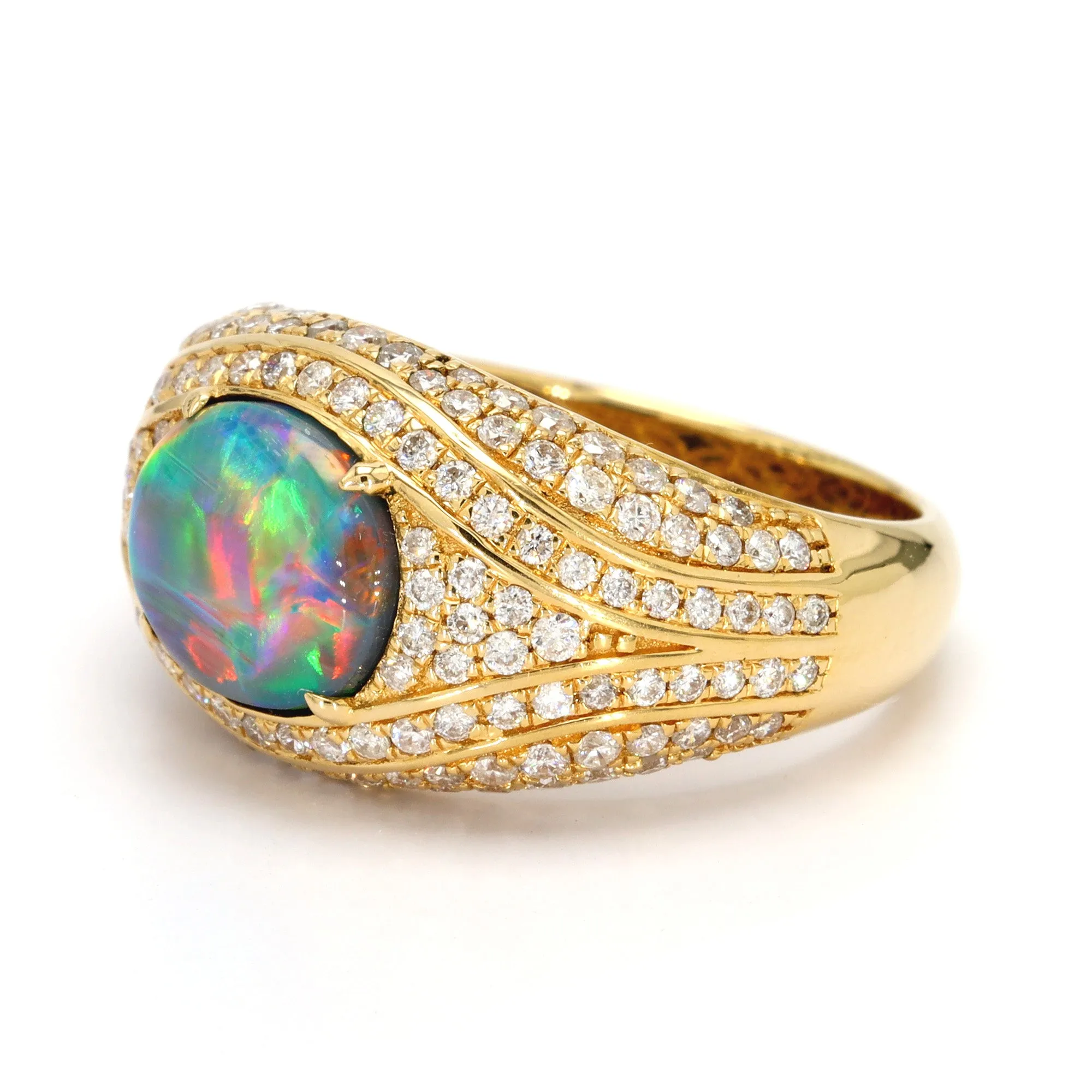 Opal and Diamond Ring