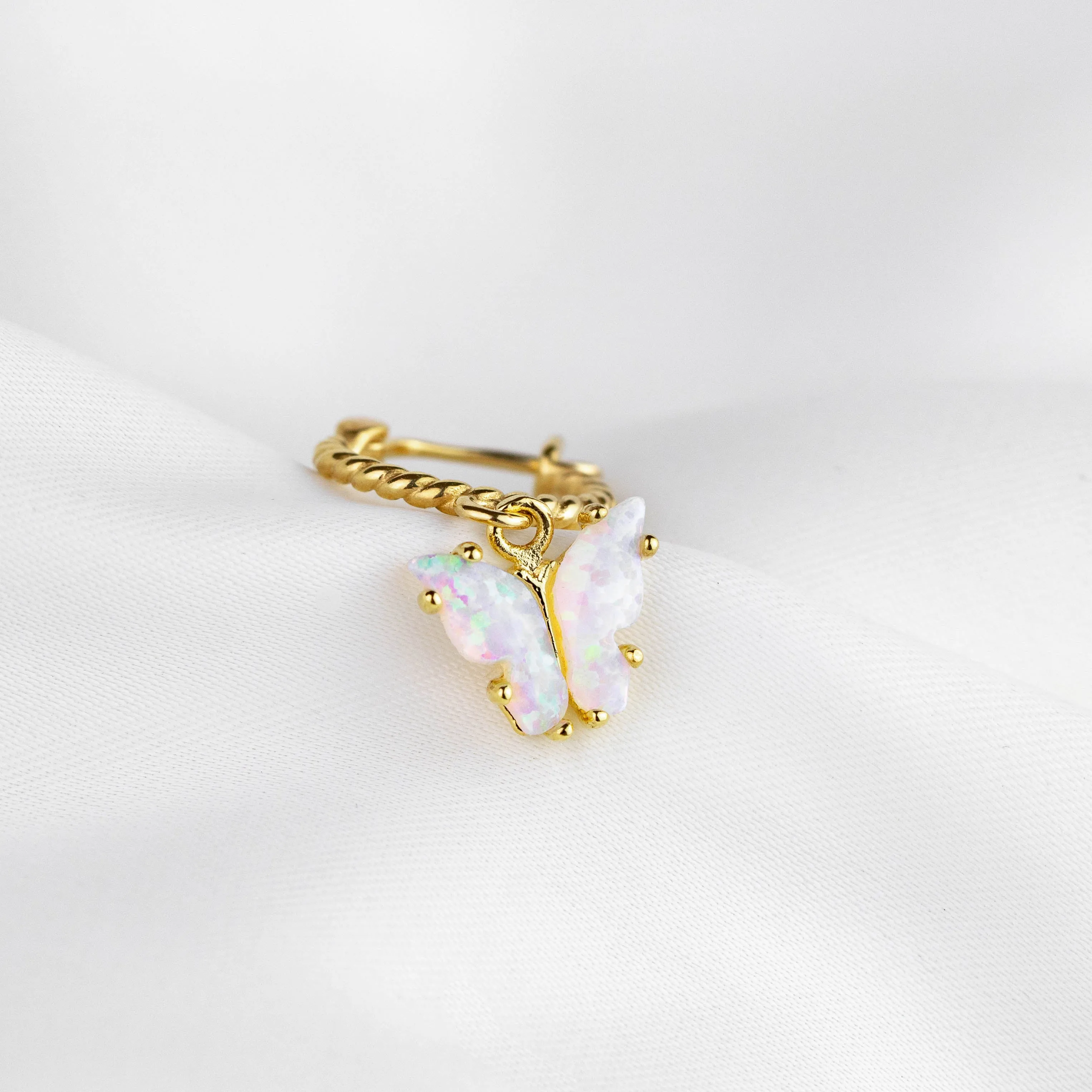 Opal Wings Butterfly Earring