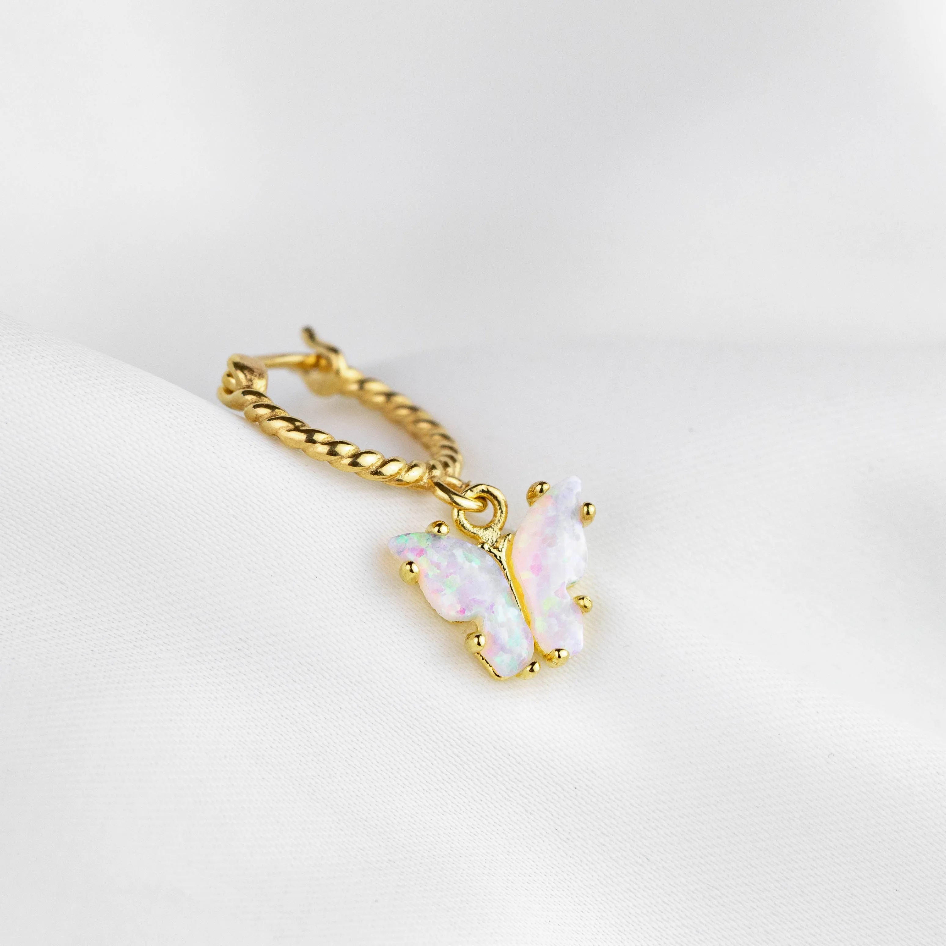 Opal Wings Butterfly Earring