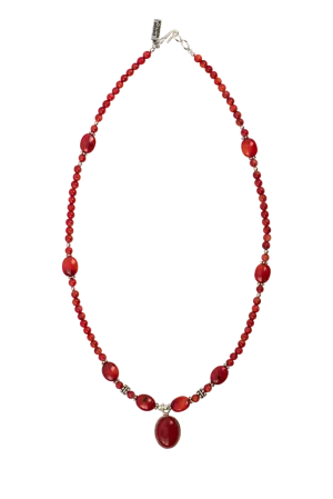 Paige Wallace Coral Pendant Necklace