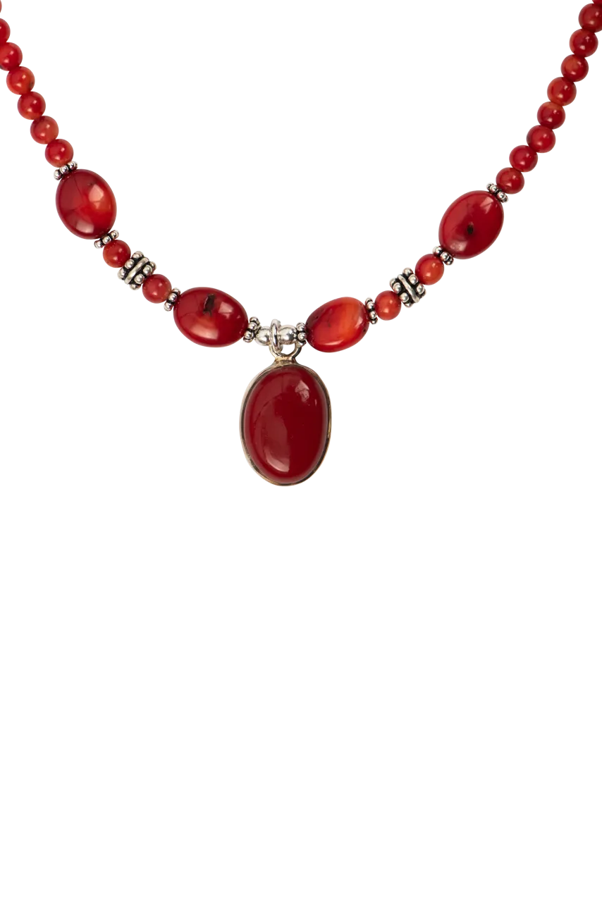 Paige Wallace Coral Pendant Necklace