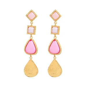 Pre Order:  Colorful Acrylic Water Drop Pendant Earrings