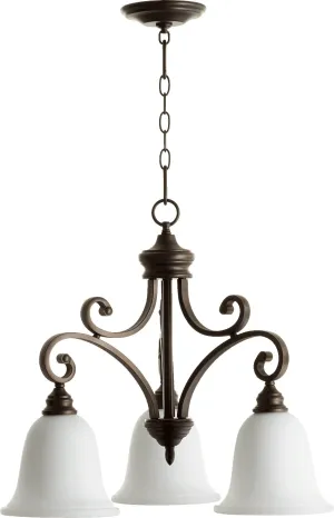 Quorum Bryant 6354-3-186 Nook - Oiled Bronze W/ Satin Opal