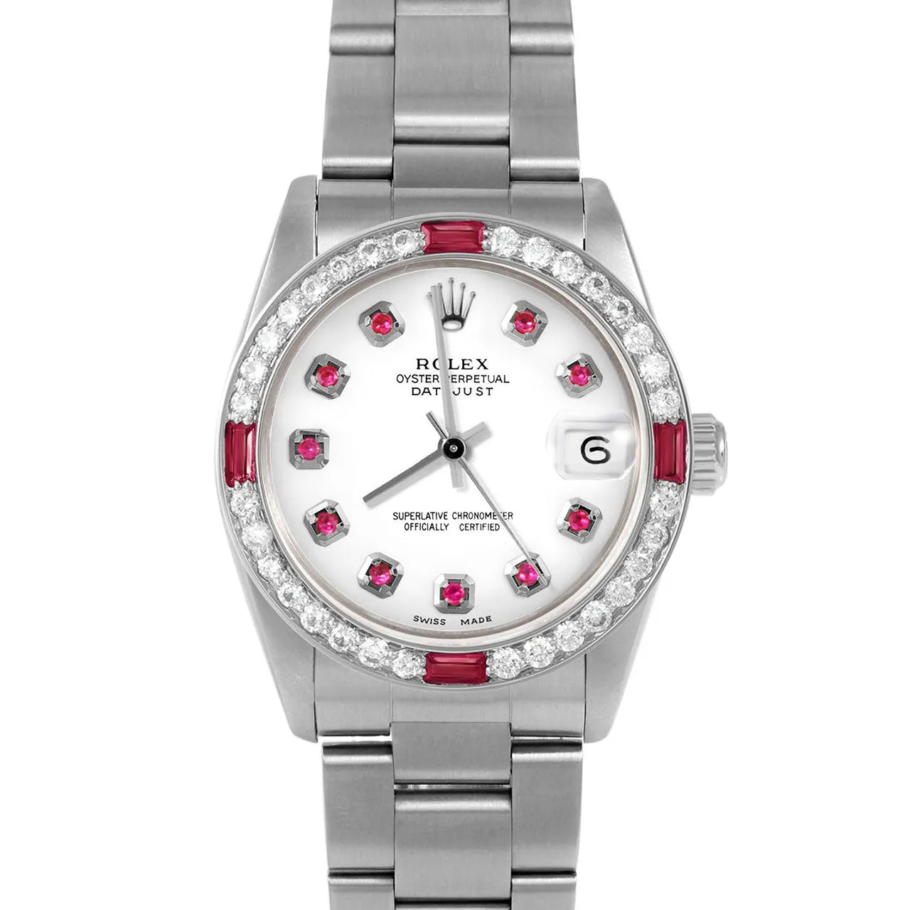 Rolex Datejust 31mm | 68274-WHT-RBY-AM-4RBY-OYS