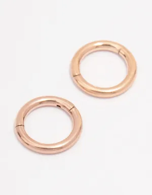 Rose Gold Plated Surgical Steel Sleeper Hoop Earrings 5mm