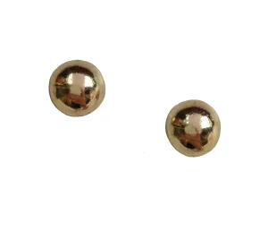 Round Gold Stud Earrings