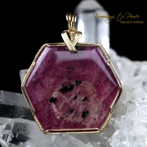 Ruby Crystal Pendant 14k