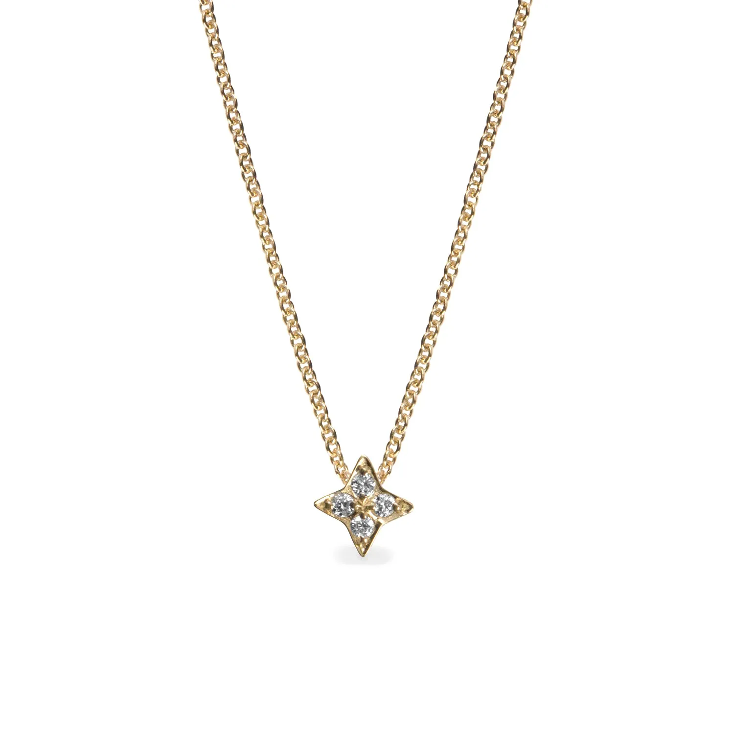 Saturn Necklace With White Diamonds