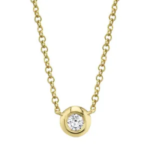 Shy Creation .05ct Diamond Bezel Necklace