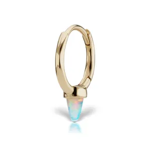 Single Short Opal Spike Non-Rotating Clicker by Maria Tash in Yellow Gold