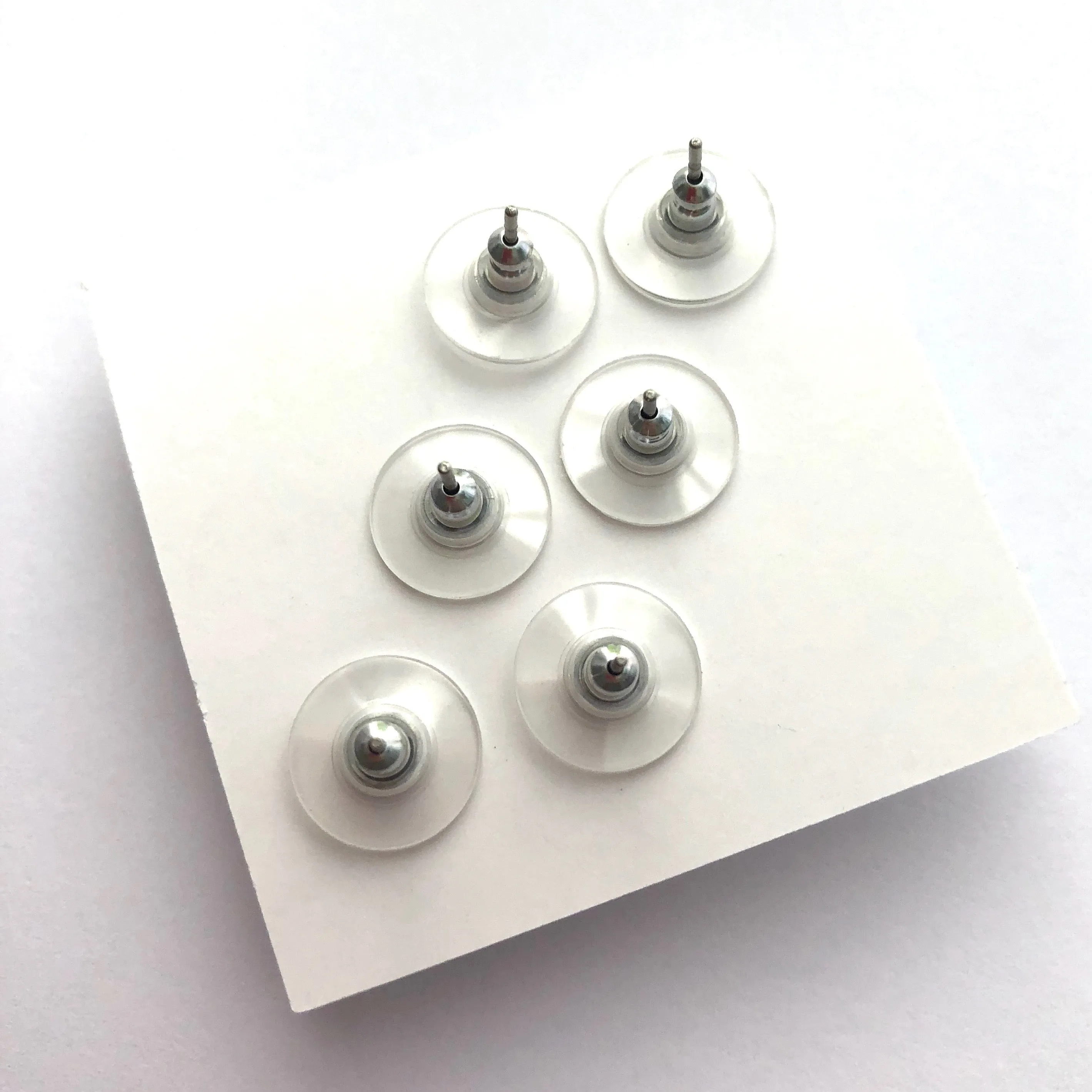 Sky Stud Earring Set | 8mm Vintage Lucite Triple Studs Set