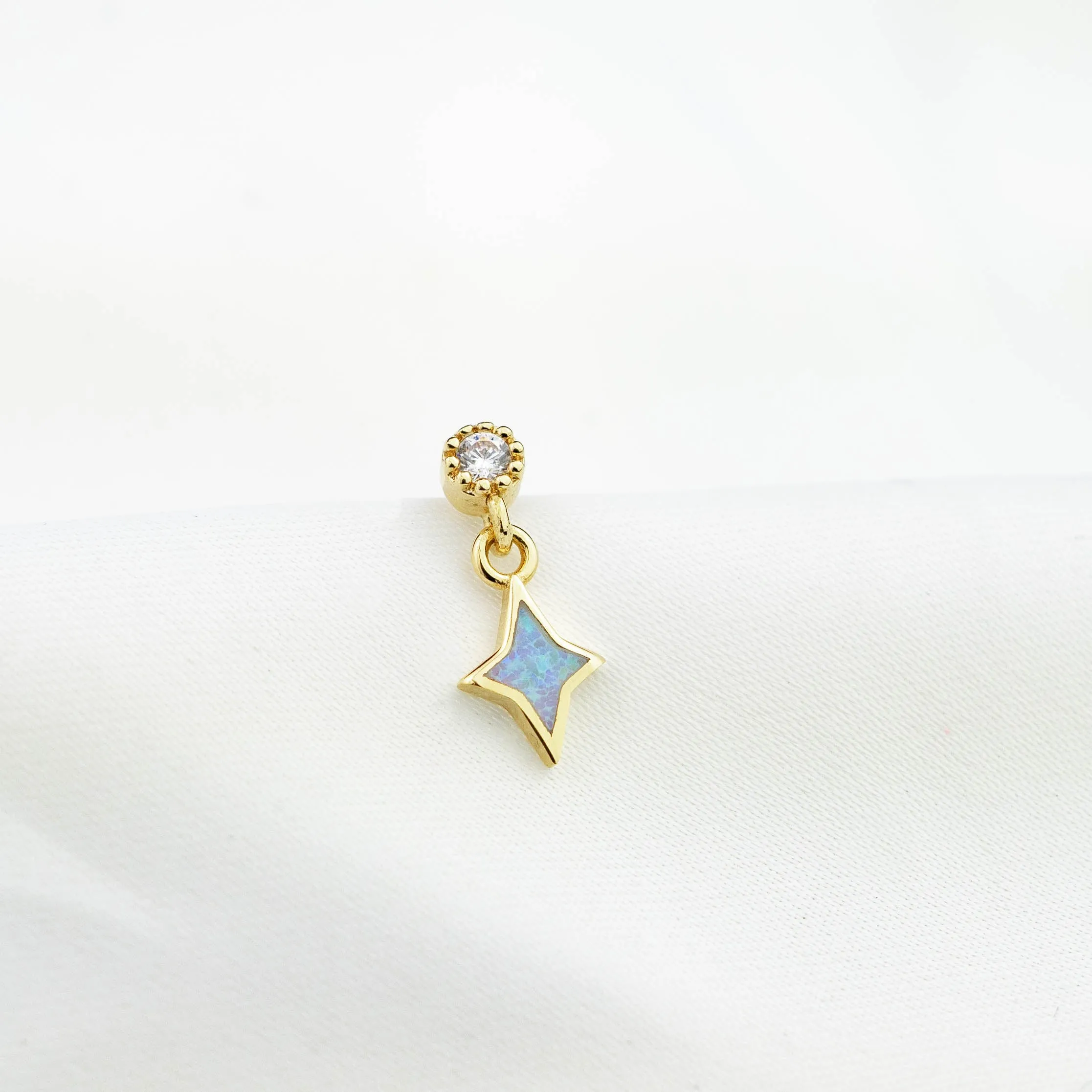 Small Cosmic Opal Star Earpin