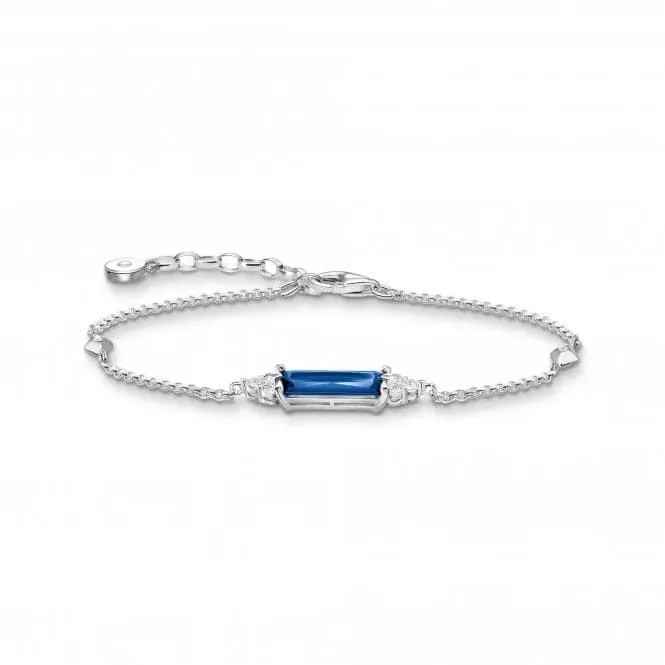 Sterling Silver Blue Stone Bracelet A2018-166-1-L19V