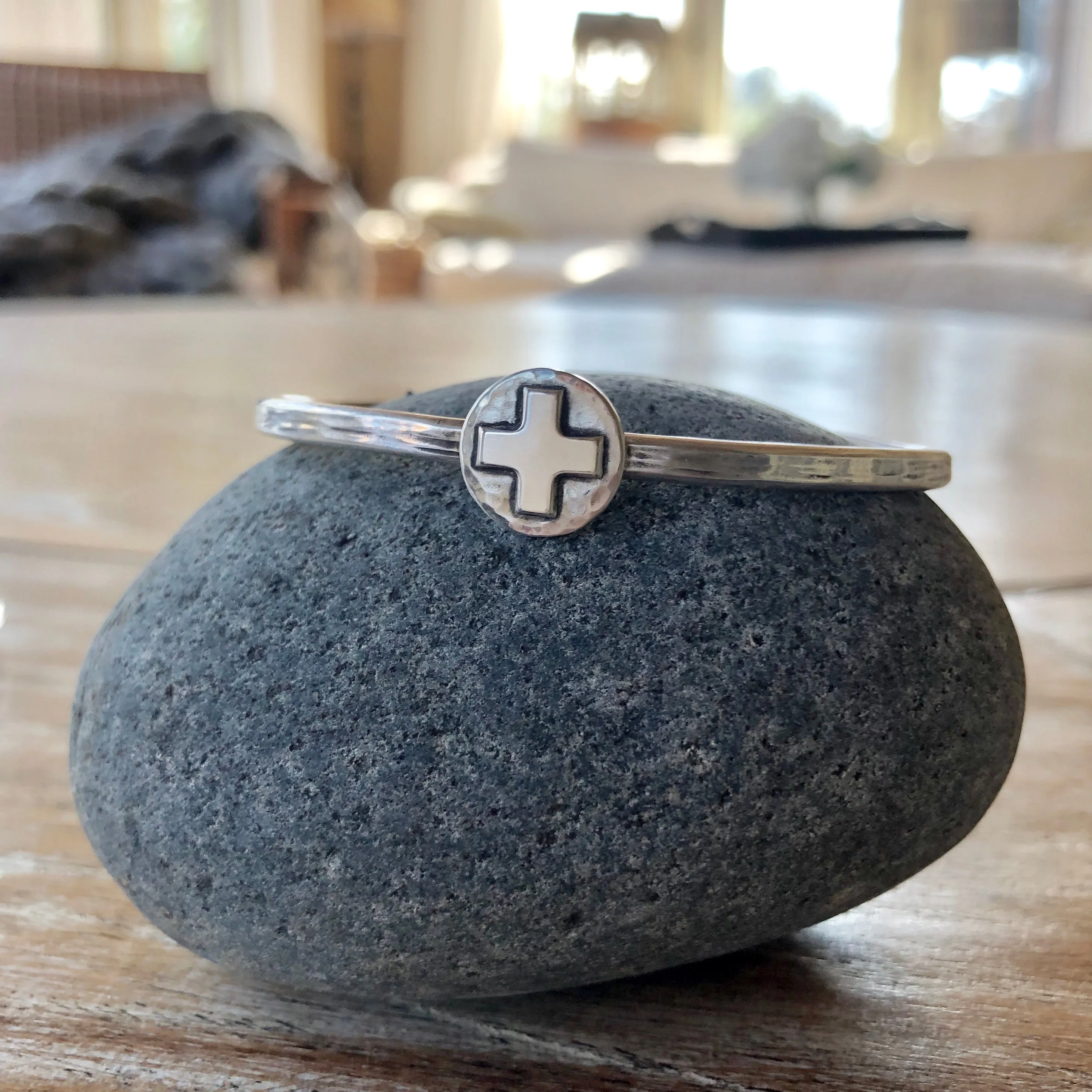 Sterling Silver Cross Cuff