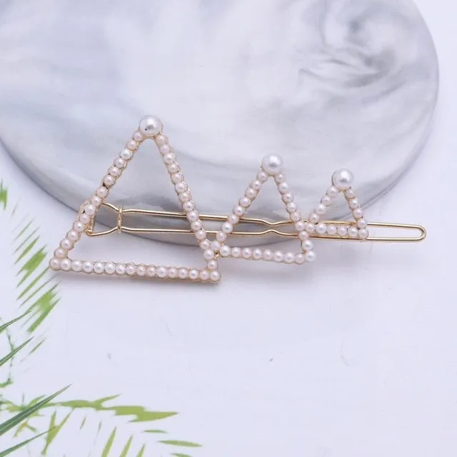 Stunning Rhinestone & Pearl Hair Clips