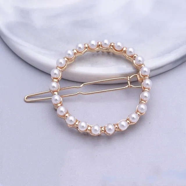 Stunning Rhinestone & Pearl Hair Clips