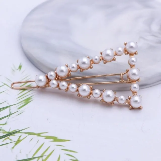 Stunning Rhinestone & Pearl Hair Clips