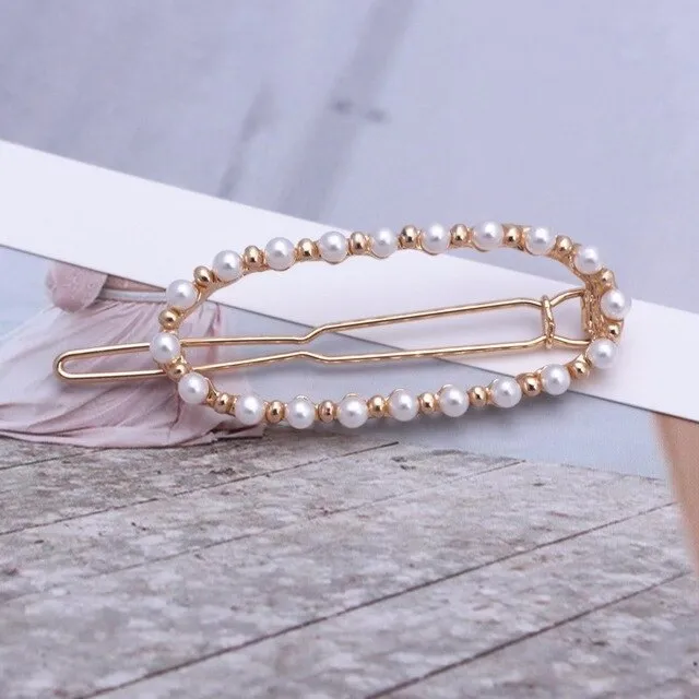 Stunning Rhinestone & Pearl Hair Clips