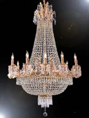 Swarovski Crystal Trimmed Chandelier Empire Chandelier Lighting H 40" W 30" - A93-1280/10 5Sw