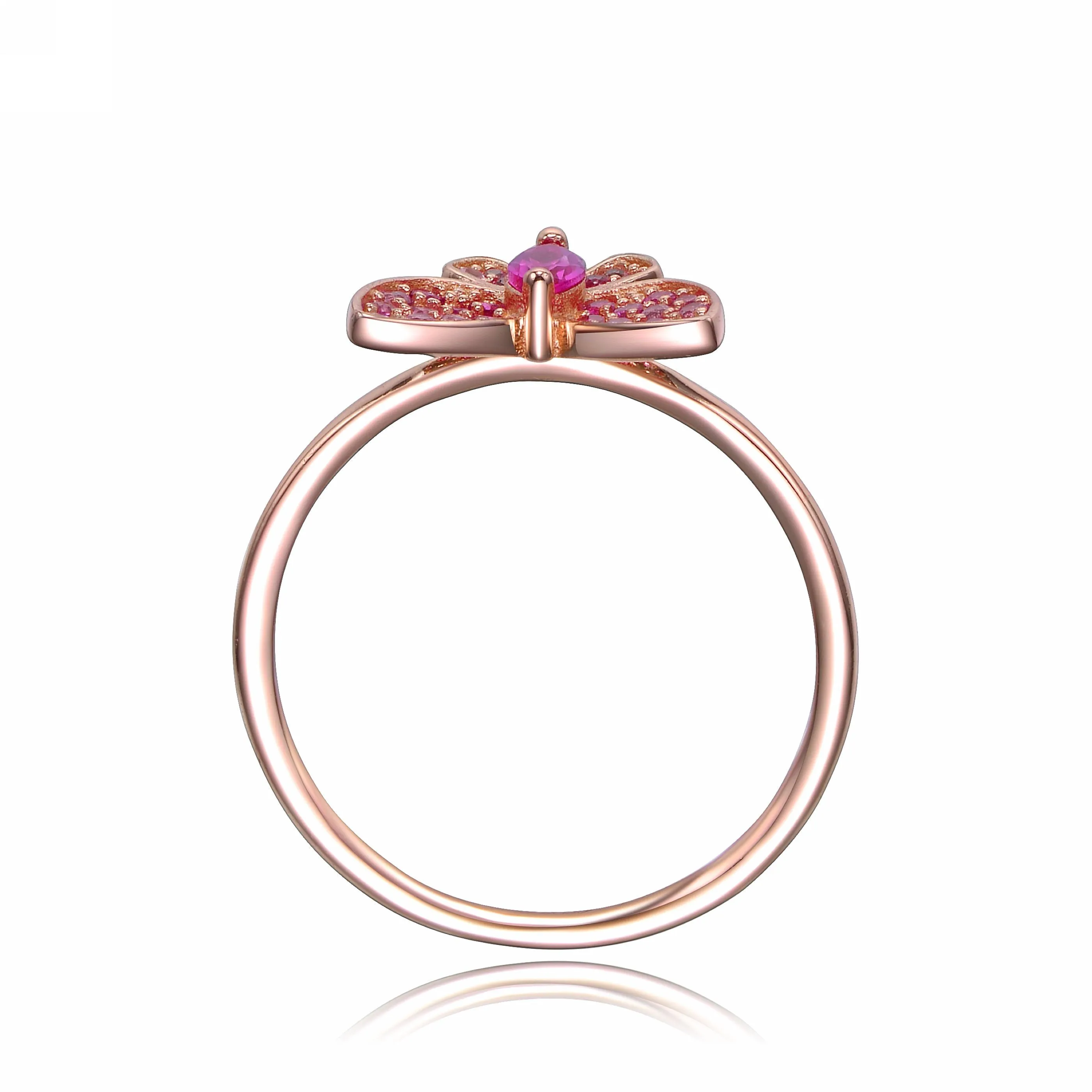 Sylvie Pink Butterfly Ring