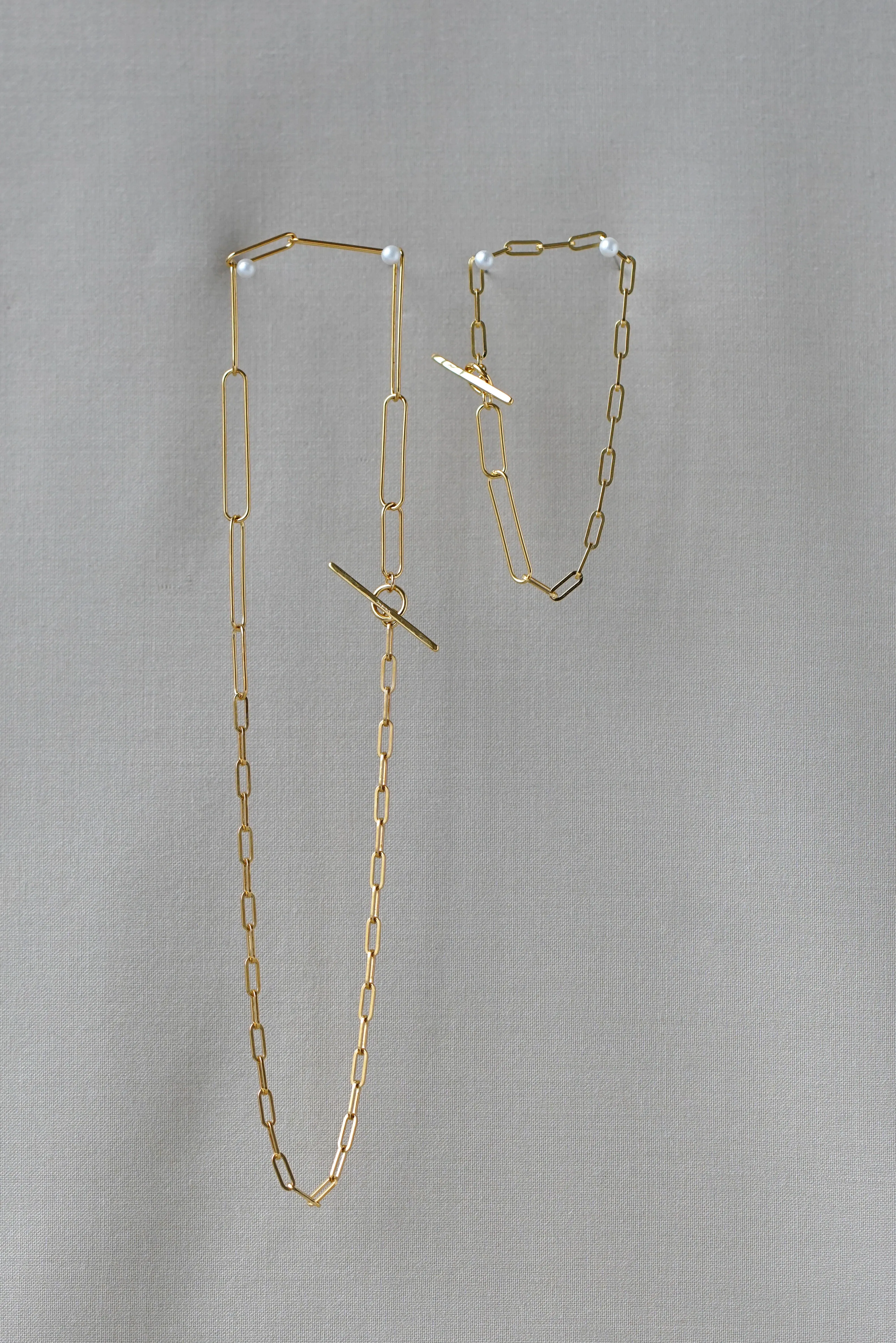 Two Chain Paperclip Necklace