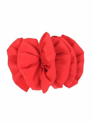 Vintage 80s Red Retro Avant-Garde Cute Chic Bohemian Large Oversized Hair Clip Barrette Bow