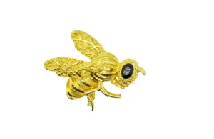 Vintage Gerry's Golden Bee Brooch with Great Detail