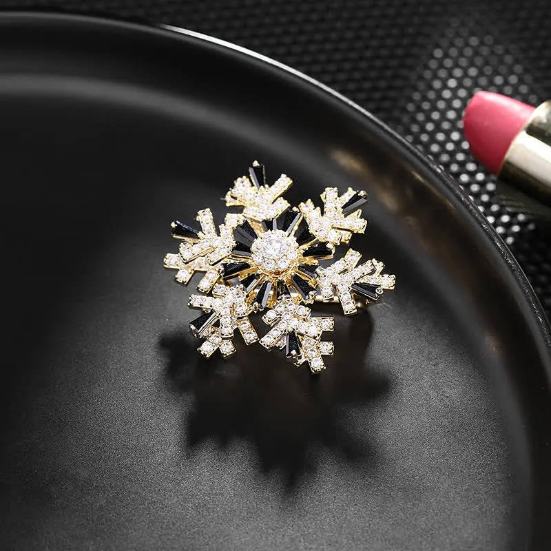 Women's Rotatable Snowflake Brooch